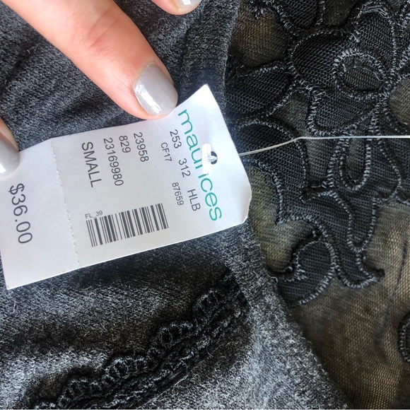 Maurices Black Lace Blouse Size Small New with Tag - Picture 3 of 4